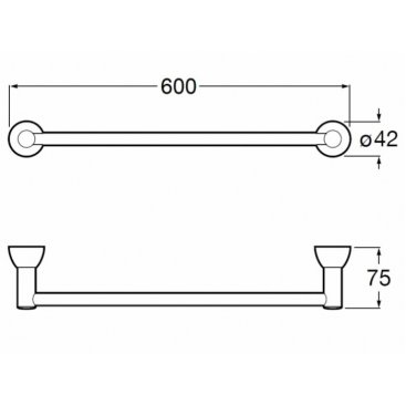 Полотенцедержатель Roca Superinox 60 см хром