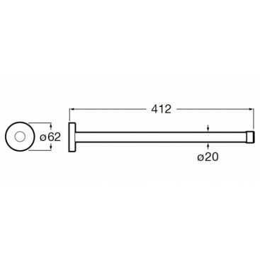 Полотенцедержатель Roca Superinox 41 см хром