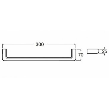 Полотенцедержатель Roca Tempo 30 см хром