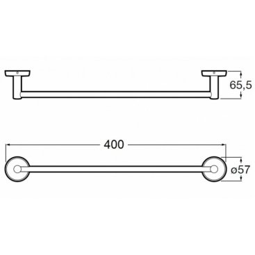 Полотенцедержатель Roca Twin 40 см хром