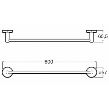 Полотенцедержатель Roca Twin 60 см хром