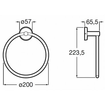 Полотенцедержатель-кольцо Roca Twin хром