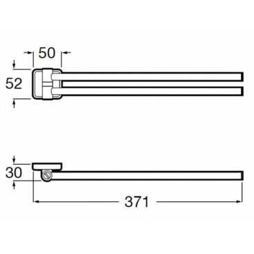 Полотенцедержатель двойной Roca Victoria хром