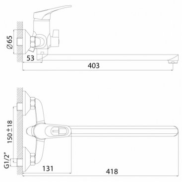 Смеситель для ванны Rossinka B35-32