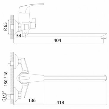 Смеситель для ванны Rossinka D40-32