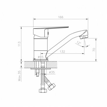 Смеситель для раковины Rossinka S35-22