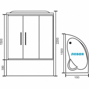 Душевая кабина Royal Bath RB 150ALP-C