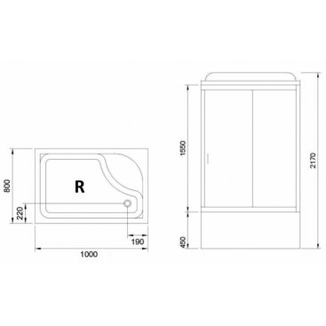 Душевая кабина Royal Bath RB8100BP3-WT 100x80