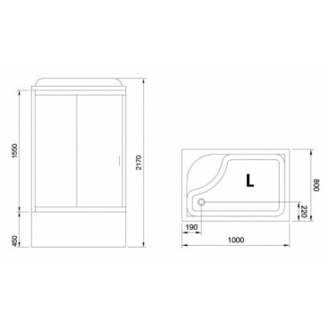 Душевая кабина Royal Bath RB8100BP5-WC 100x80