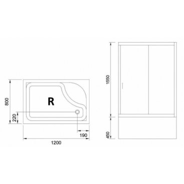 Душевой уголок Royal Bath RB8120BP-C-CH 120x80