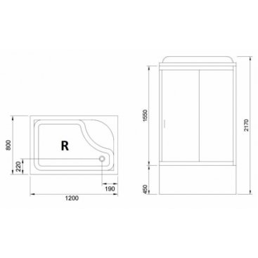 Душевая кабина Royal Bath RB8120BP3-BT-CH 120x80