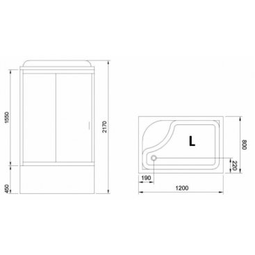 Душевая кабина Royal Bath RB8120BP6-WT-CH 120x80