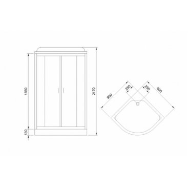 Душевая кабина Royal Bath HKST RB90HKST-WT 90x90