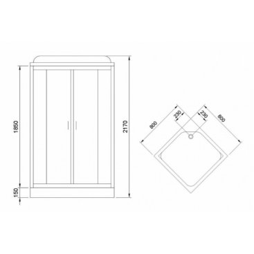 Душевая кабина Royal Bath RB80HP7-WT 80x80