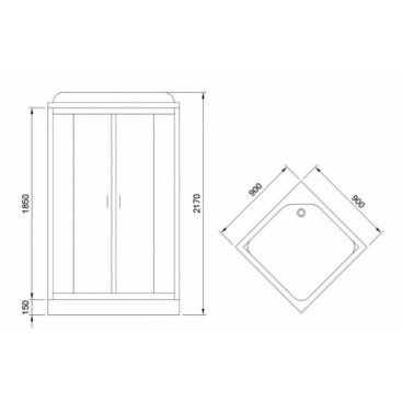 Душевая кабина Royal Bath RB90HP4-MM 90x90