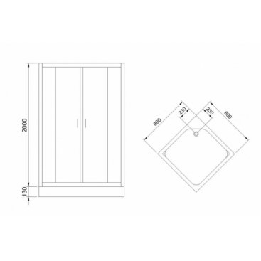 Душевой уголок Royal Bath RB80HP-T-CH 80x80