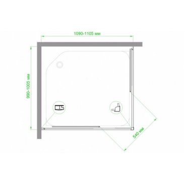 Душевой уголок Royal Bath HPD RB1011HPD-C-CH