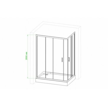 Душевой уголок Royal Bath HPD RB1011HPD-C-CH