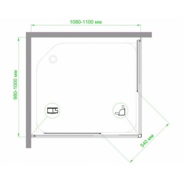 Душевой уголок Royal Bath HPD RB1011HPD-C-CH