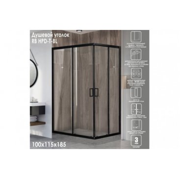 Душевой уголок Royal Bath RB11510HPD-T-BL 100x115