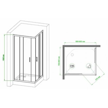 Душевой уголок Royal Bath RB8090HPD-T 90x80