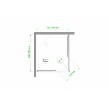 Душевой уголок Royal Bath RB8575HPD-C-BL 75x85