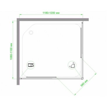 Душевой уголок Royal Bath RB12110HPD-T-BL 120x110