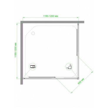 Душевой уголок Royal Bath RB1212HPD-C-BL 120x120