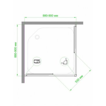 Душевой уголок Royal Bath RB90HPD-T-BL 90x90