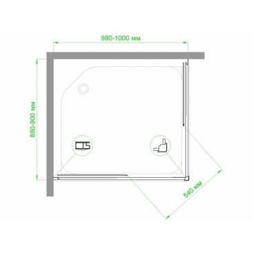 Душевой уголок Royal Bath RB9100HPD-C-BL 100x90