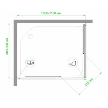 Душевой уголок Royal Bath RB9110HPD-T-BL 110x90