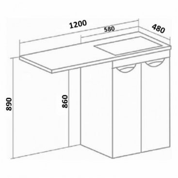 Мебель для ванной Runo Лира 120 см белая