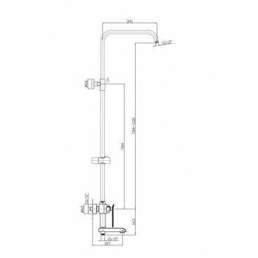 Душевая стойка Rush ST4235-20