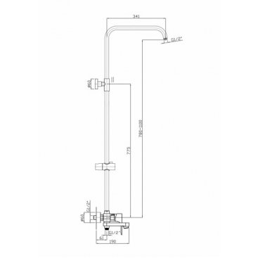 Душевая стойка Rush ST4235-40