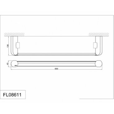 Полка стеклянная Rush Flores FL08611