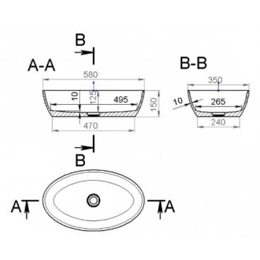 Раковина Salini Alda 01G