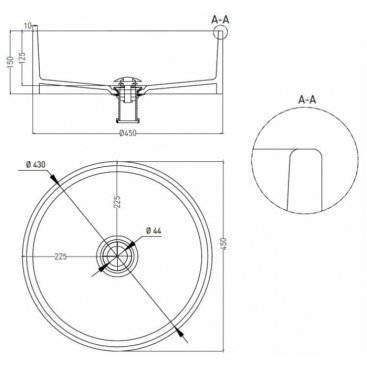 Раковина Salini Armonia 02 130112G