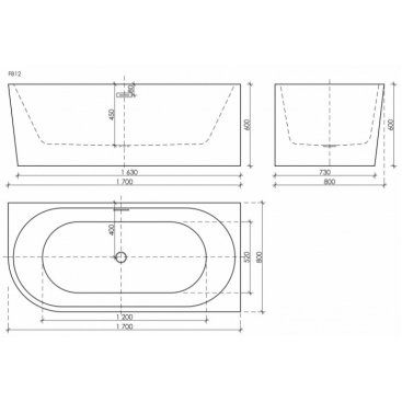 Ванна акриловая Sancos Veneto R 170x80