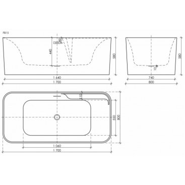 Ванна акриловая Sancos Sigma 170x80