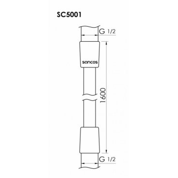 Шланг для душа Sancos SC5001CH