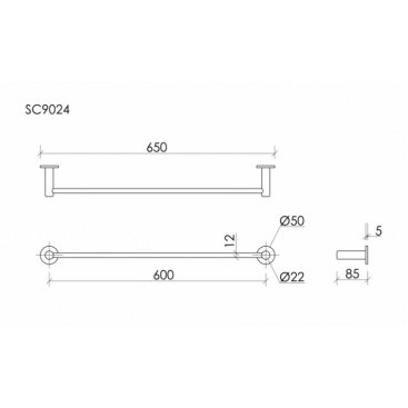 Держатель для полотенца Sancos Base SC9024GG