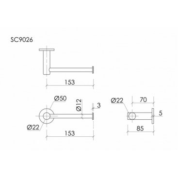 Держатель для бумаги Sancos Base SC9026CH