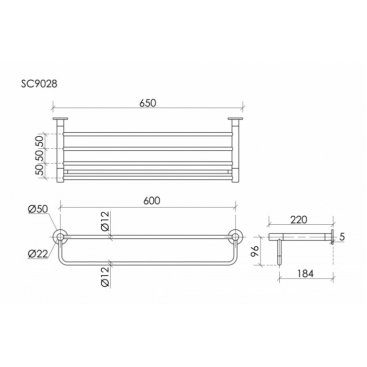 Полка Sancos Base SC9028GG