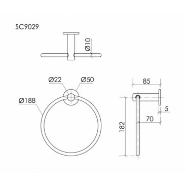 Держатель для полотенца Sancos Base SC9029CH