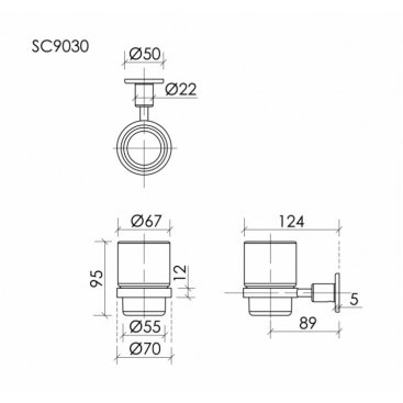 Стакан Sancos Base SC9030BG