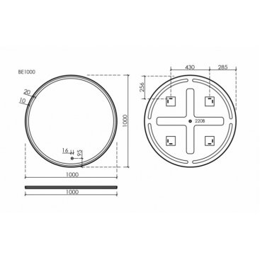 Зеркало Sancos Bella BE1000