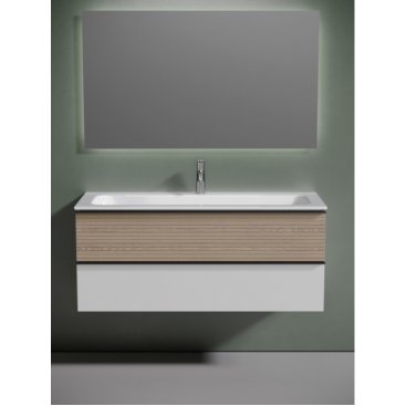 Мебель для ванной Sancos Delta 120 дуб светлый/белая с 1 отверстием
