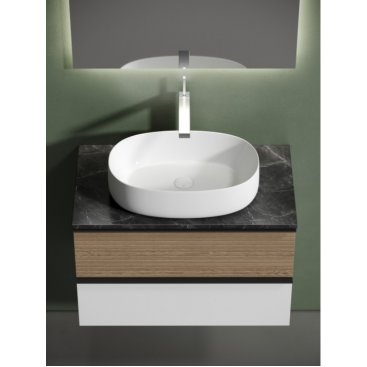 Мебель для ванной со столешницей Sancos Delta 80 DL80W+TT80A1X+CN5023