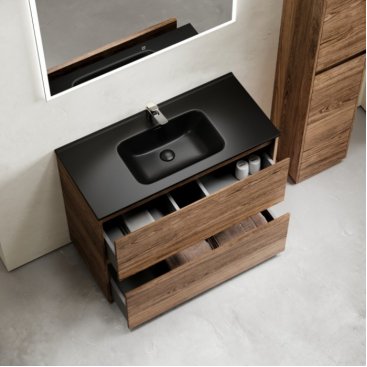 Мебель для ванной Sancos Libra Floor 100 дуб чарльстон Black