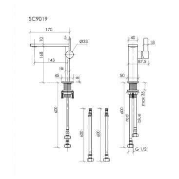 Смеситель для раковины Sancos Linn SC9019BG